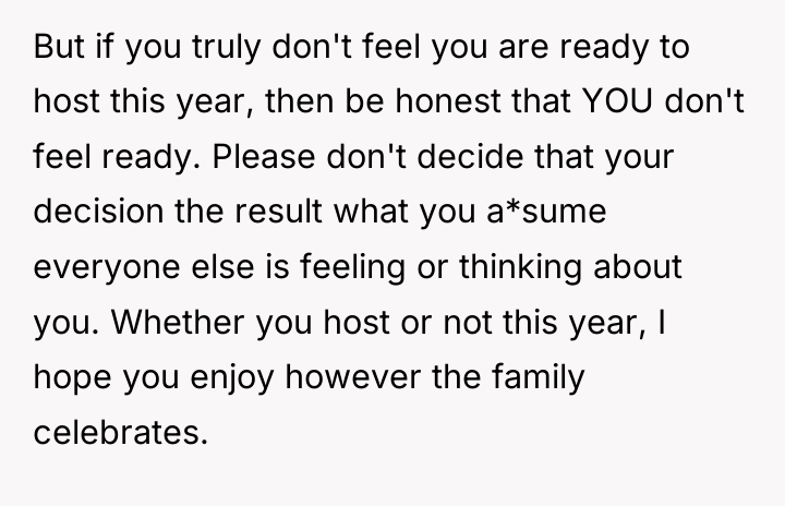 But if you truly don't feel you are ready to...