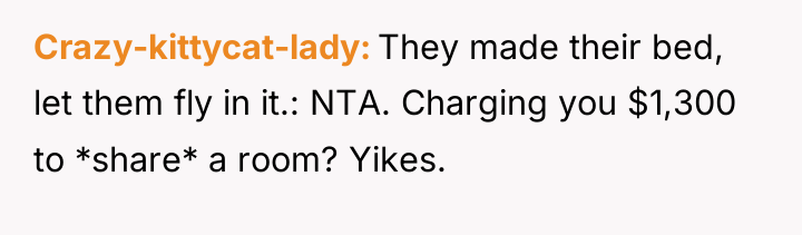 Crazy-kittycat-lady They made their bed, let them fly in it.:...