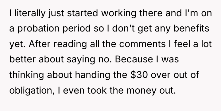 I literally just started working there and I'm on a...