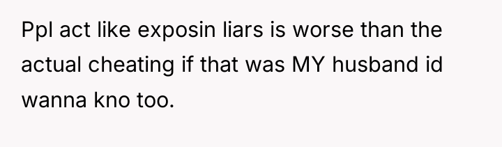Ppl act like exposin liars is worse than the actual...