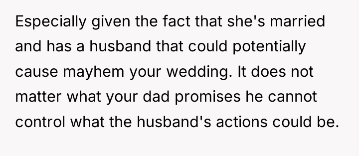 Especially given the fact that she's married and has a...