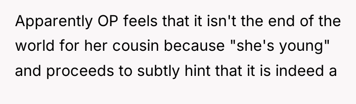 Apparently OP feels that it isn't the end of the...