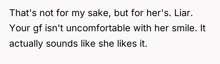 That's not for my sake, but for her's. Liar. Your...
