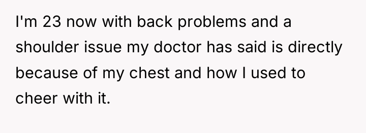 I'm 23 now with back problems and a shoulder issue...