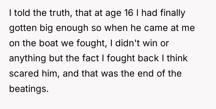 I told the truth, that at age 16 I had...