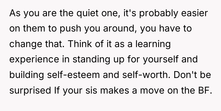 As you are the quiet one, it's probably easier on...