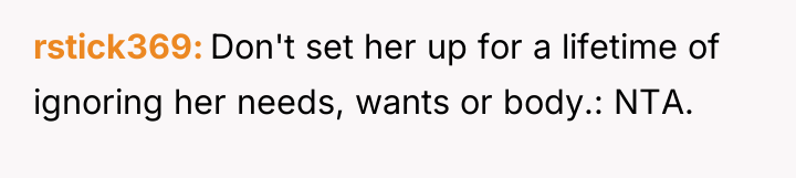 rstick369 Don't set her up for a lifetime of ignoring...