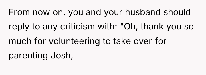 From now on, you and your husband should reply to...