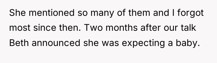 She mentioned so many of them and I forgot most...