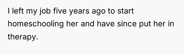 I left my job five years ago to start homeschooling...
