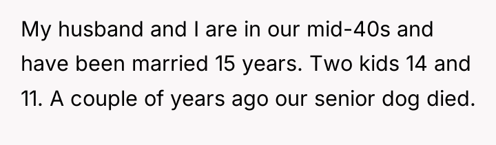 My husband and I are in our mid-40s and have...
