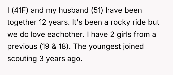 I (41F) and my husband (51) have been together 12...