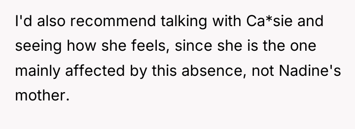 I'd also recommend talking with Ca*sie and seeing how she...