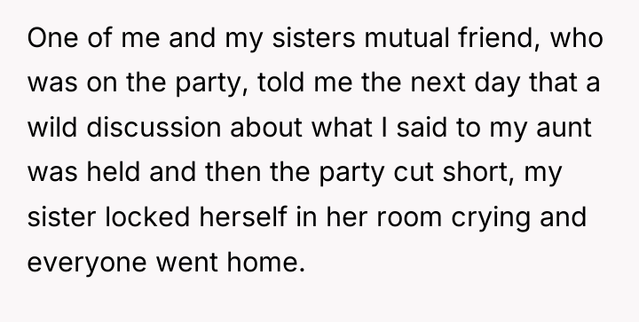 One of me and my sisters mutual friend, who was...