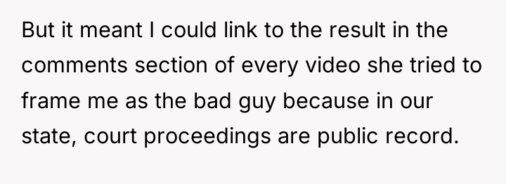 But it meant I could link to the result in...