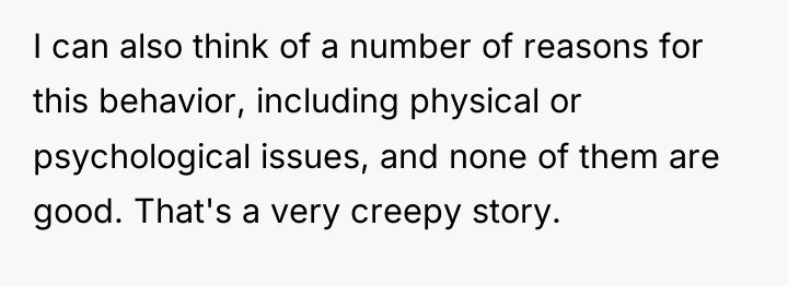 I can also think of a number of reasons for...