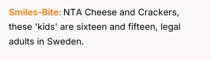 Smiles-Bite NTA Cheese and Crackers, these 'kids' are sixteen and...