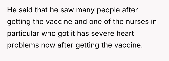 He said that he saw many people after getting the...