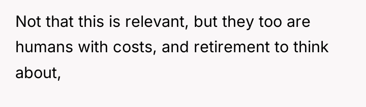 Not that this is relevant, but they too are humans...