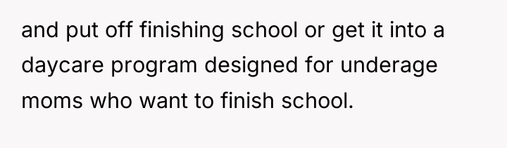 and put off finishing school or get it into a...