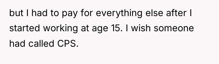 but I had to pay for everything else after I...