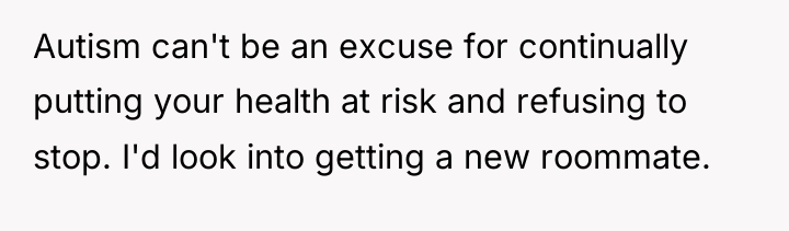 Autism can't be an excuse for continually putting your health...