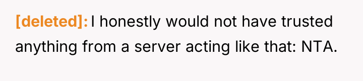 [deleted] I honestly would not have trusted anything from a...
