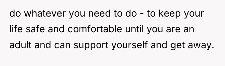 do whatever you need to do - to keep your...