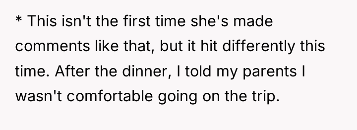 * This isn't the first time she's made comments like...