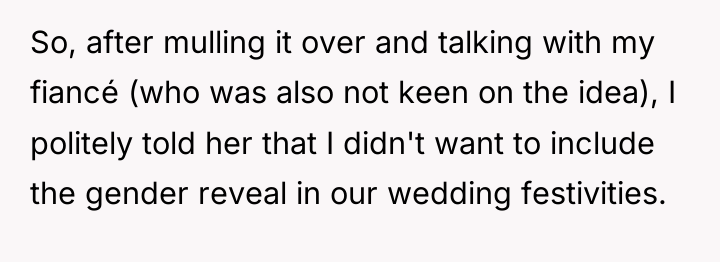 So, after mulling it over and talking with my fiancé...