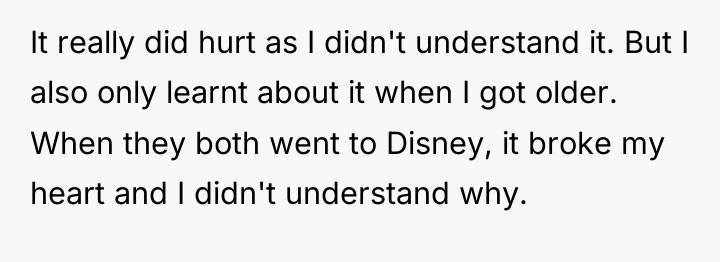 It really did hurt as I didn't understand it. But...