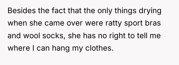 Besides the fact that the only things drying when she...
