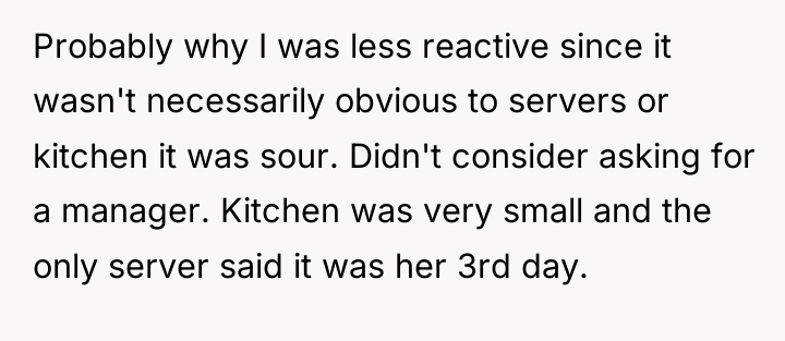 Probably why I was less reactive since it wasn't necessarily...