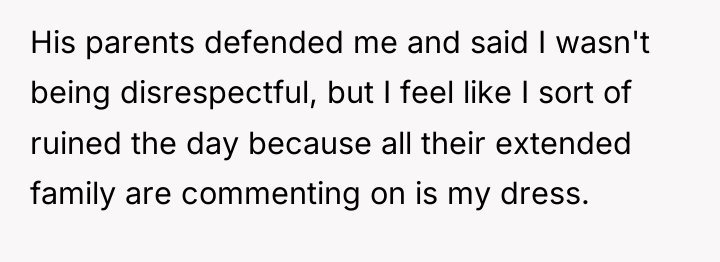 His parents defended me and said I wasn't being disrespectful,...