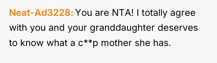 Neat-Ad3228 You are NTA! I totally agree with you and...
