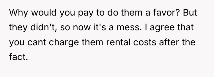 Why would you pay to do them a favor? But...
