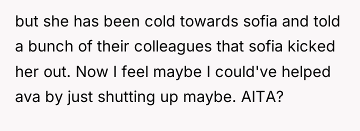 but she has been cold towards sofia and told a...