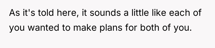 As it's told here, it sounds a little like each...
