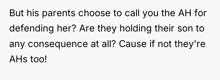 But his parents choose to call you the AH for...