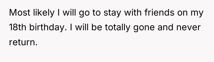 Most likely I will go to stay with friends on...