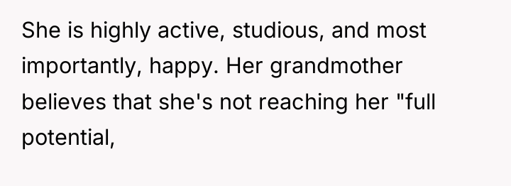 She is highly active, studious, and most importantly, happy. Her...