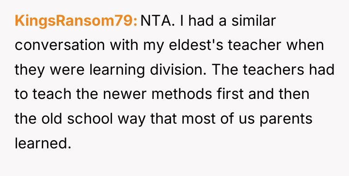 KingsRansom79 NTA. I had a similar conversation with my eldest's...