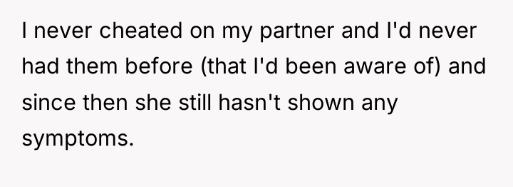 I never cheated on my partner and I'd never had...