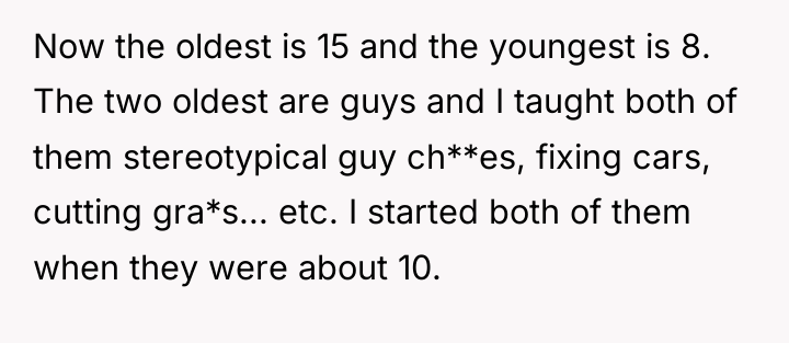 Now the oldest is 15 and the youngest is 8....