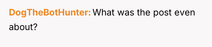 DogTheBotHunter What was the post even about?