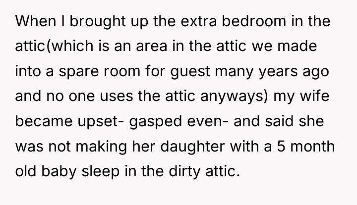 When I brought up the extra bedroom in the attic(which...