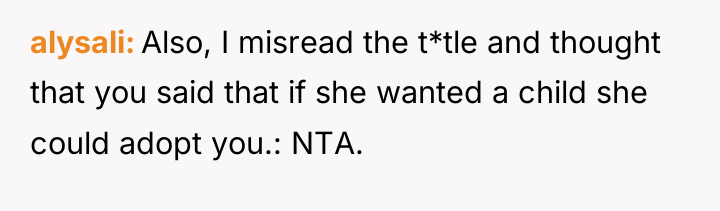 alysali Also, I misread the t*tle and thought that you...