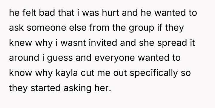 he felt bad that i was hurt and he wanted...