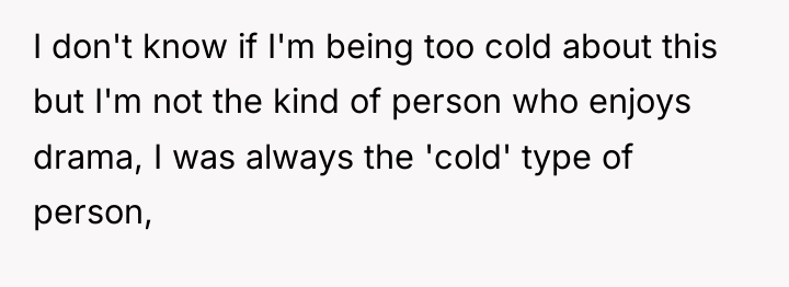 I don't know if I'm being too cold about this...