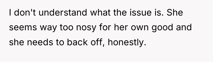 I don't understand what the issue is. She seems way...